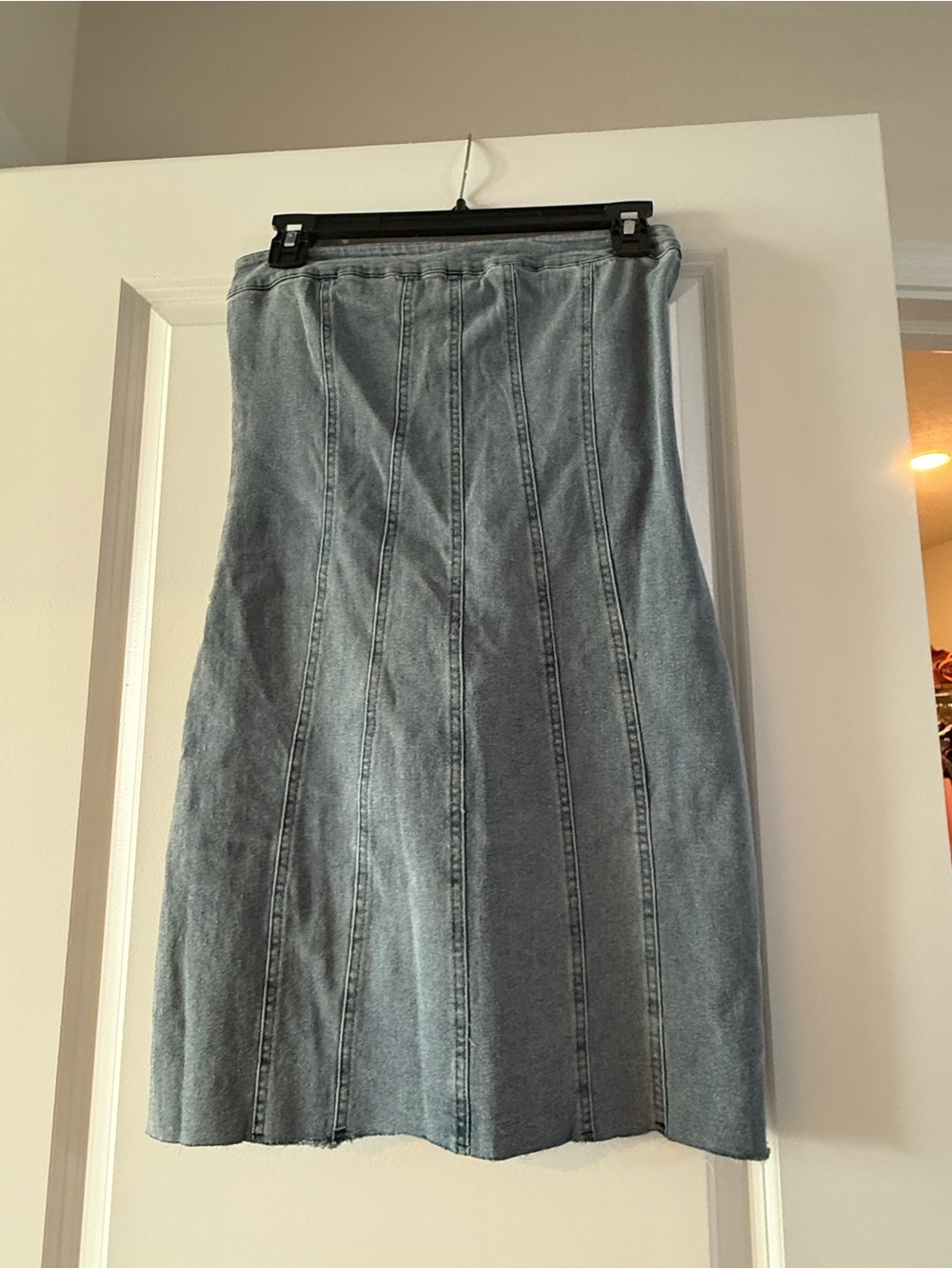 Light Wash Demin Stretchy Dress